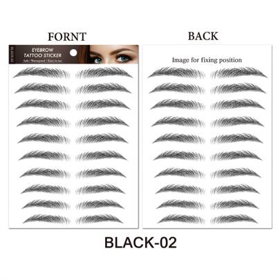 9 Pairs Easily Achieve Professional-Looking Eyebrows With 6D Imitation Eyebrow Stickers - Waterproof And Long-Lasting
