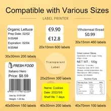 DETONGER P1 Handheld Portable Bluetooth Thermal Label Printer For Barcode, QR Code, Sticker, Used In Commercial Price Tag Printing For Food, Jewellery, Clothing Tag, Notepad For Home Mother's Day Gift - Green - View 9