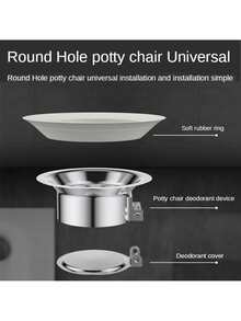 Toilet Deodorizer Stopper Squatting Pan Anti-smell Plug Sewer Pipe Anti-blocking Cover Sewage Overflow Bathroom Fitting - Silver - View 7