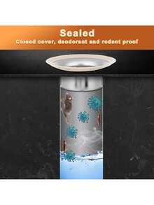 Toilet Deodorizer Stopper Squatting Pan Anti-smell Plug Sewer Pipe Anti-blocking Cover Sewage Overflow Bathroom Fitting - Silver - View 5