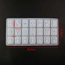 1套diy高光澤矽膠晶麻將模具,用於創意樹脂手工藝品製作 - 2萬-8萬模具 - 查看 2