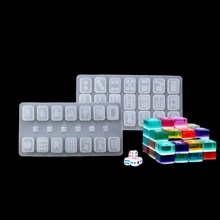 1套diy高光澤矽膠晶麻將模具,用於創意樹脂手工藝品製作 - 2萬-8萬模具 - 查看 3