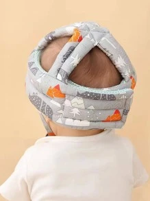 Gorro Protección Para Caídas Casco De Bebé Antigolpes Seguridad Ajustable cabeza anticaída Protectora Para Bebés - Gris Claro - Ver 2