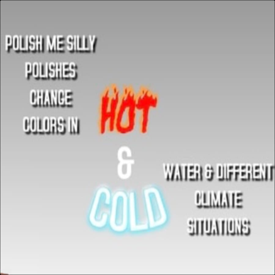 POLISH ME SILLY- Minty Madness- Esmalte de uñas térmico que cambia de color, 0.5 fl oz, esmalte de uñas con purpurina de neón, barniz de laca con purpurina, uñas de Polish Me Silly "Made in the USA" - Multicolor - Añade 5