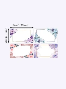 1 Roll Of Flower-shaped Self-adhesive Name Labels For Kindergarten, Primary School Students To Write Names And Class Information - Multicolor - View 2