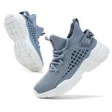 Boys Girls Sneakers Running Shoes Fashion Kids Tennis Sneakers Casual Athletic Walking Shoes for Big Little Kids - 淺藍色 - 查看 1
