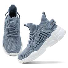 Boys Girls Sneakers Running Shoes Fashion Kids Tennis Sneakers Casual Athletic Walking Shoes for Big Little Kids - 淺藍色 - 查看 3