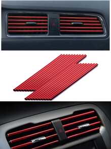 20pcs Car Air Conditioning Outlet Decoration Strip, Diy Pvc Car Interior Decoration Strip Line For All Straight Vent Outlets