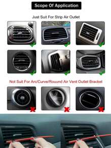 20pcs Car Air Conditioning Outlet Decoration Strip, Diy Pvc Car Interior Decoration Strip Line For All Straight Vent Outlets
