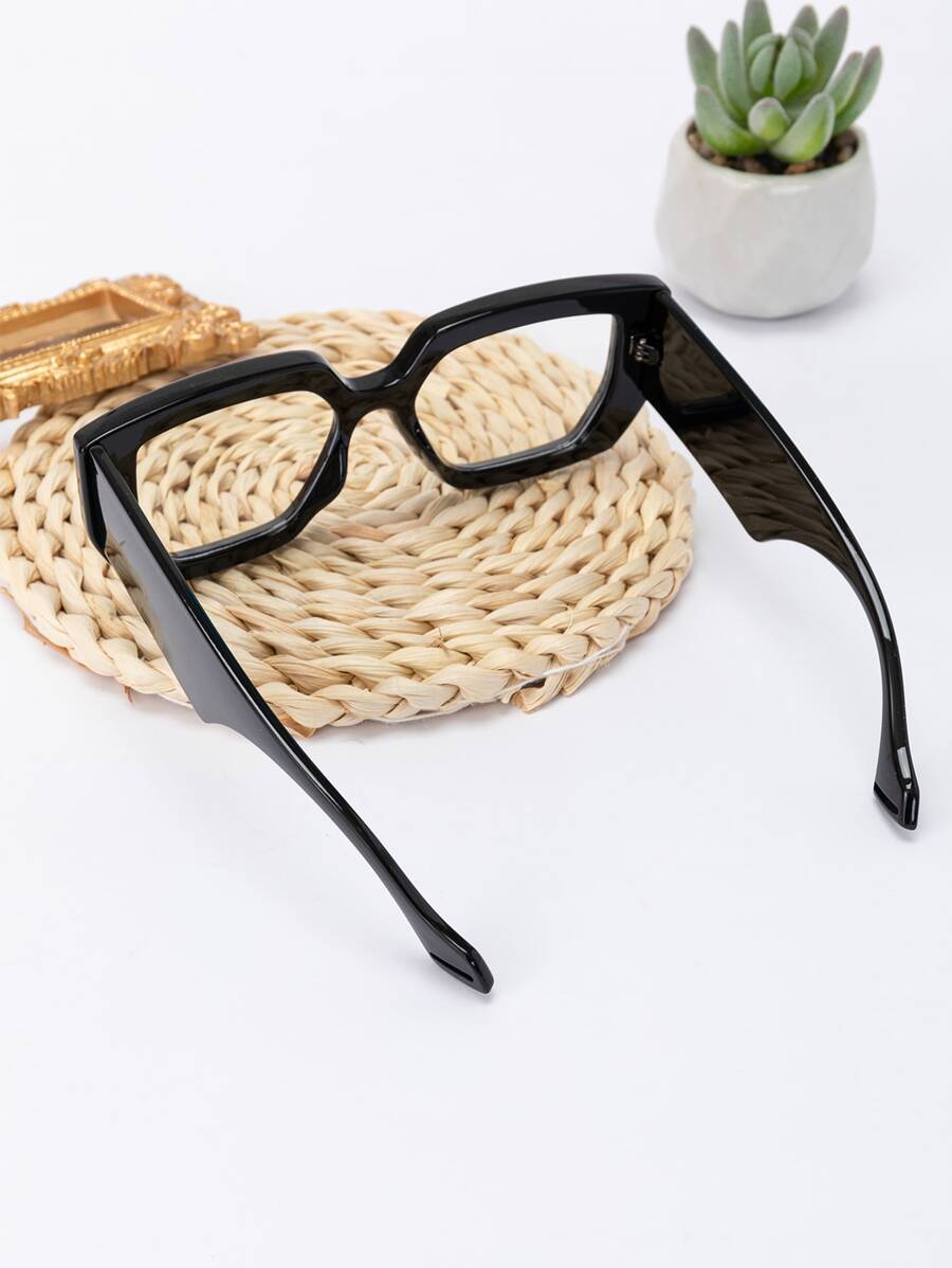 2023 New Trendy Wide Frame Unisex Clear Lens Glasses Vintage Street
