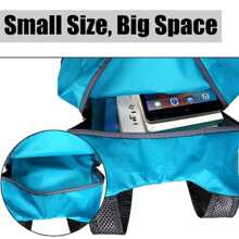 Mochila portátil con plegable multifuncional impermeable de viaje - Negro - Ver 7