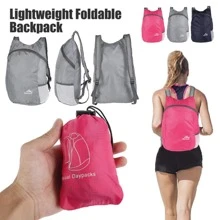 Mochila portátil con plegable multifuncional impermeable de viaje - Negro - Ver 1