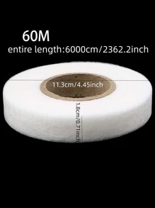 1入組服裝配件雙面膠帶，現代鑲嵌不織布雙面黏合襯布用於縫紉 - 白色 - 查看 2