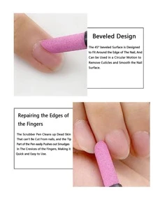 5 chiếc bút thạch anh nhỏ gọn, có thể giặt và tái sử dụng, bút giũa móng đa năng dùng để làm móng tay, tẩy tế bào chết và đánh bóng, dụng cụ giũa móng, dụng cụ đẩy biểu bì móng, dụng cụ làm móng bằng đá bọt, dụng cụ làm móng gel, dụng cụ làm móng, dụng cụ nghệ thuật làm móng, trở lại trường học, làm móng, dụng cụ làm móng để ấn vào móng tay - Nhiều màu - Xem 2