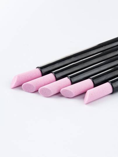 5支装便携可水洗可重复使用石英笔及多功能指甲锉笔，适用于美甲、去角质、抛光，亦可用于指甲艺术、卸甲、抛光、磨甲、浮石、指甲角质层推，适用于手指甲、凝胶指甲、天然指甲等。美甲用品、美甲工具、美甲艺术工具、返校季、美甲、美甲工具，适用于贴片指甲。