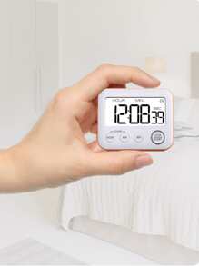 1 Reloj Temporizador Electrónico Con Pantalla Digital De 24 Horas, Temporizador De Cuenta Atrás Y Cuenta Regresiva De Cocina De Forma Cuadrada, Reloj De Alarma Fuerte - Naranja - Ver 2