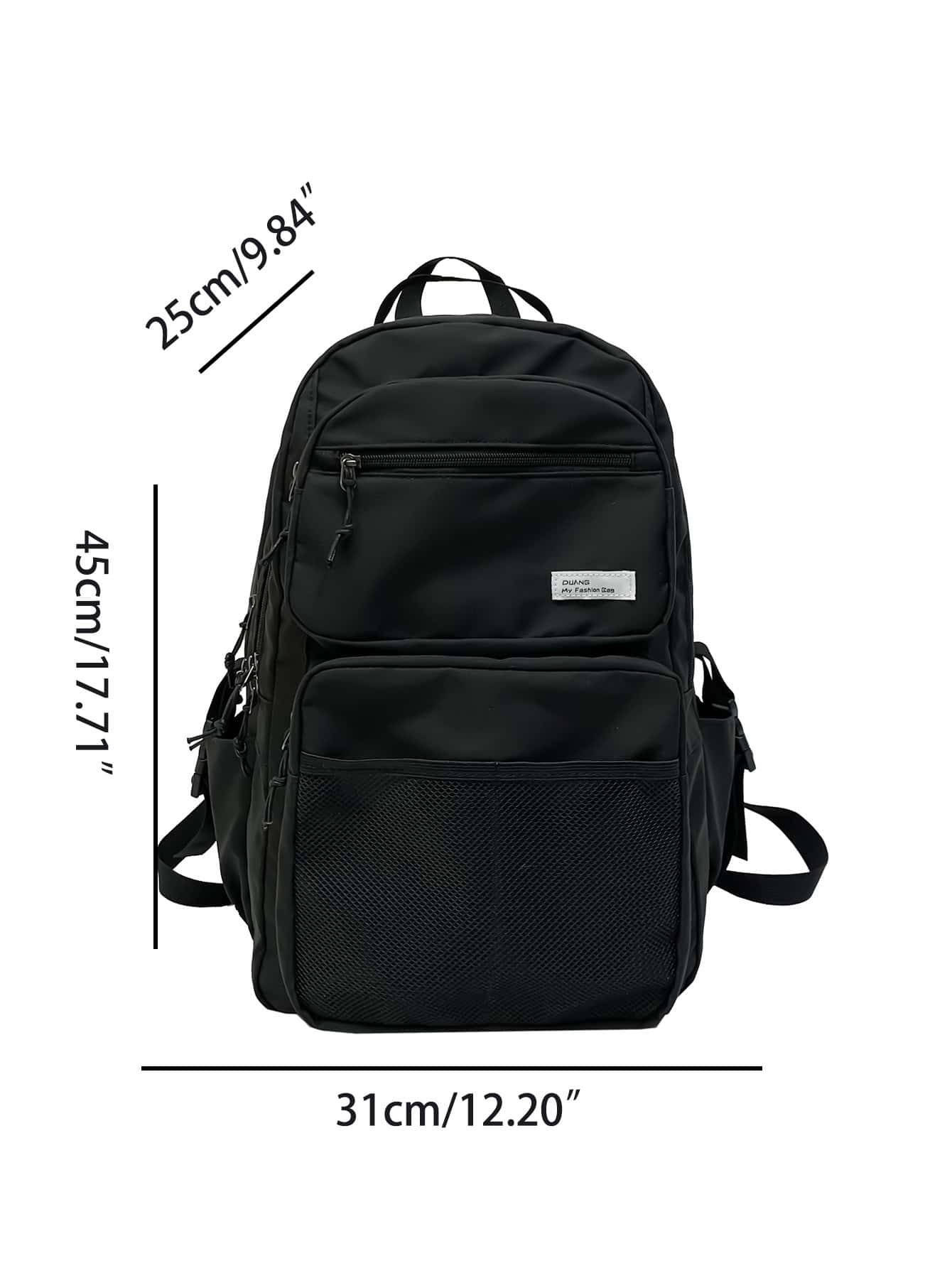 New Color Blocking Backpack For Men, 15 Inch Laptop Bag, 20l Capacity, With Letter Print, Suitable For Students Vacation School Carry On Polyester Green Personalized Gifts Practical Extra Large School Backpack Commute Book Bag Large Capacity Winter Travel Bag Holiday Laptop Case The Sporty Life Bags Bag Pack Backpacks Travel Must Haves Large Bag Spring School Bags University Bag , Valentines Gifts, Camping, Holiday Essential, Camping