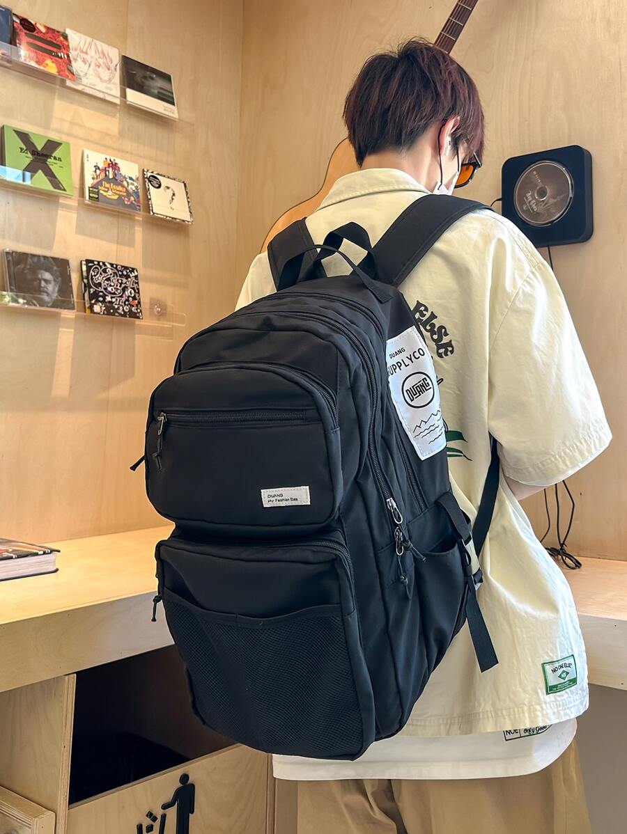 Balo du lịch sức chứa lớn cho các hoạt động ngoài trời, đa chức năng, nhẹ, thiết kế trung tính, nhiều ngăn thích hợp cho các chuyến công tác và chuyến đi ngắn Balo thường ngày để đi bộ đường dài Túi đi làm Túi đựng đồ dùng học tập sức chứa lớn Túi cắm trại mùa hè Túi đựng máy tính xách tay đi biển The Sporty Life Túi du lịch Balo đi bộ đường dài Túi cuối tuần Balo du lịch phải có Túi lớn - màu đen - Xem 1