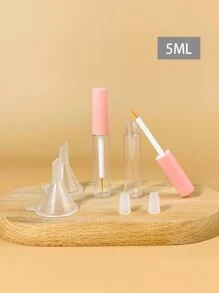 2 件 5ml 粉色 DIY 圆形透明眼线笔管化妆品包装材料适合作为礼物、化妆品、便宜、房间装饰、梳妆台、旅行、卧室、化妆配件 - 粉色 - 查看 1