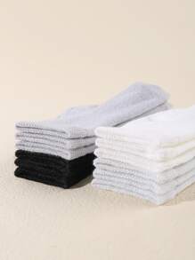 12pairs Baby Solid Color Mid-calf Socks - Multicolor - View 2