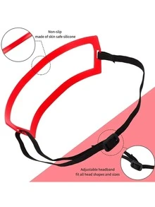 1個可調節帶和掛繩的頸部修剪模板,適用於髮際線和鬍鬚修剪指南