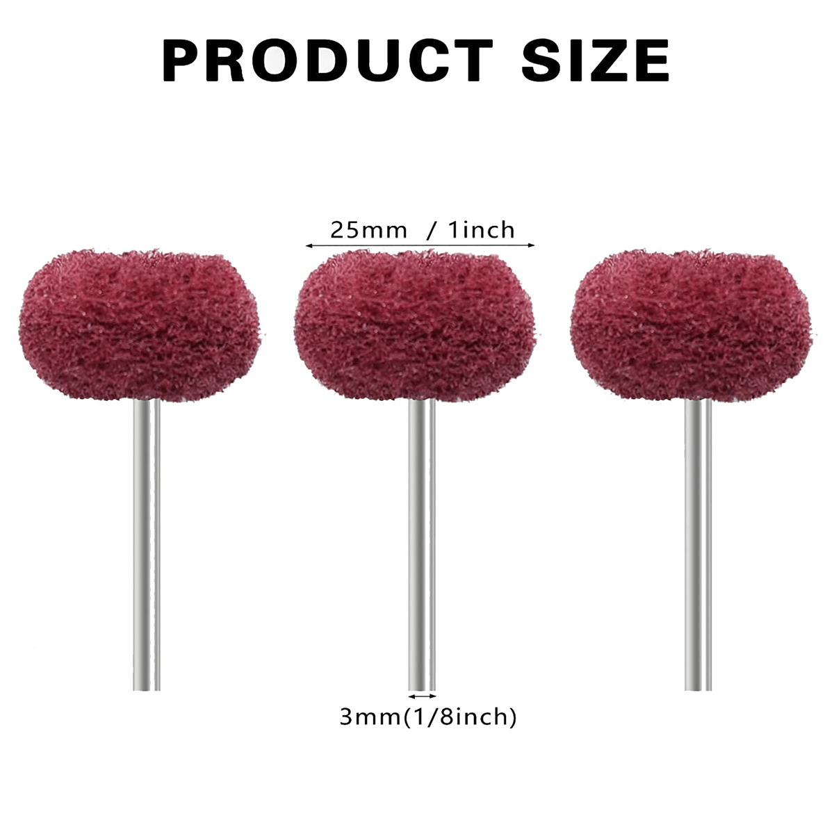 50 Pc 1 Inch Abrasive Wheel Polishing Buffing Wheel Drills,240 Grits 1