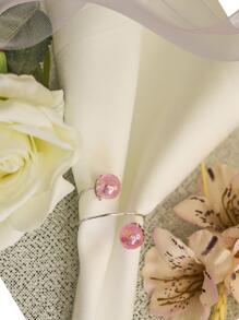 Napkin Rings - Hoa hồng rực rỡ với bạc - Xem 4