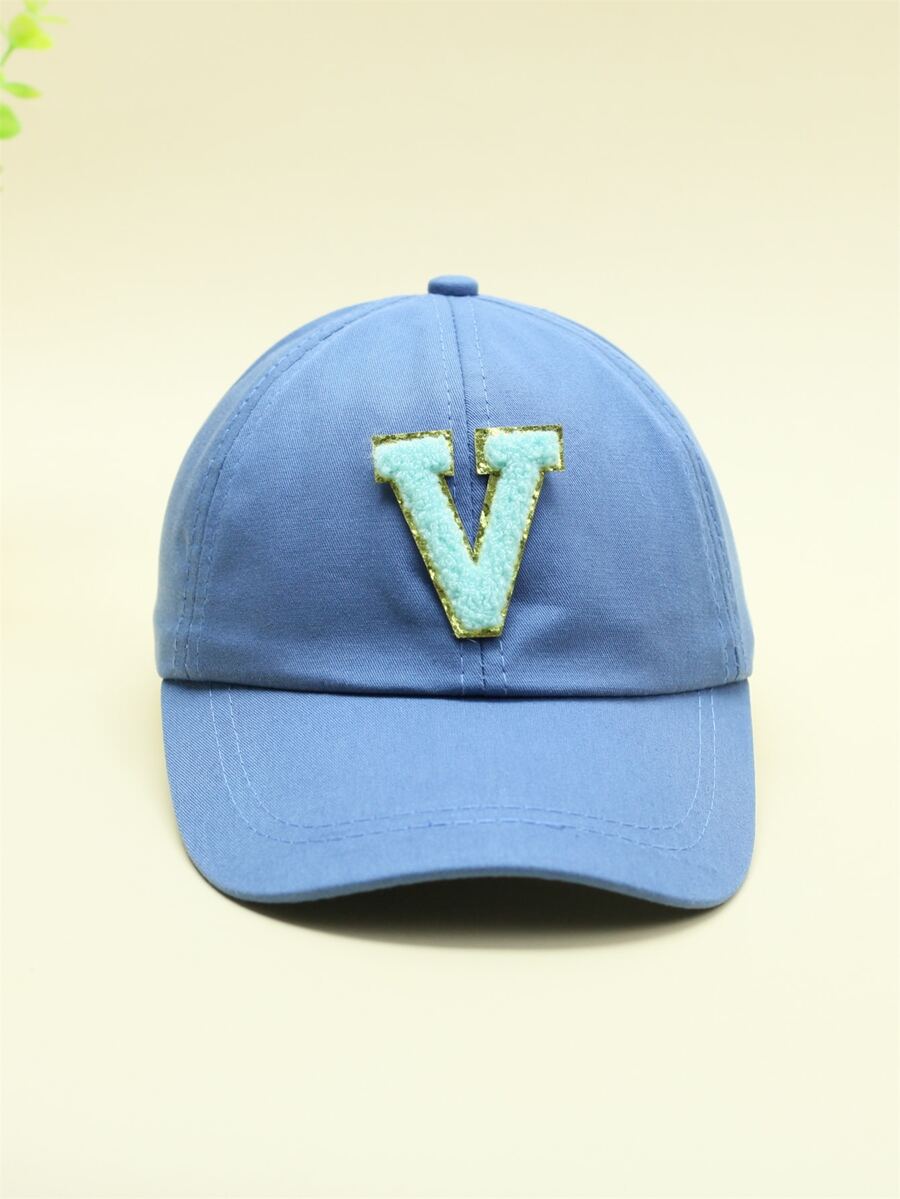 1pc Unisex Kids' Baseball Cap For Outdoors, Sun Protection, Fashionable And Personalized Sun Hat For Cycling - Blue - View 1