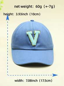 1pc Unisex Kids' Baseball Cap For Outdoors, Sun Protection, Fashionable And Personalized Sun Hat For Cycling - Blue - View 2