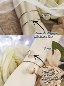 Napkin Rings - Hồng Với Ngọc Trai Trắng Flutacor - Xem 2