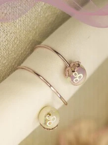 Napkin Rings - Hồng Với Ngọc Trai Trắng Flutacor - Xem 4
