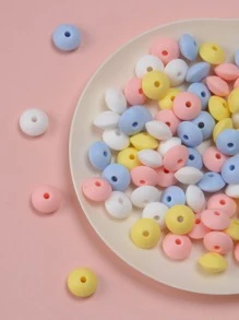 40/80/200/300 件硅胶算盘珠 - 鲜艳的混合颜色，散装隔珠，适合珠宝制作、DIY、手工配件 - 彩色 - 查看 6