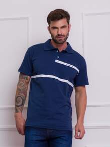 Men Polo Shirts - 藏蓝色 - 查看 4