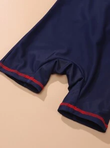 Baby Boys' Long Sleeve One-Piece Surfing Rashguard Swimsuit For Sun Protection