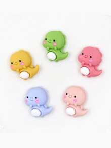 10pcs/set Cute Polyresin Colorful Dinosaur Shaped Jewelry Accessory For DIY Jewelry Making - Multicolor - View 1