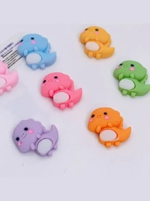 10pcs/set Cute Polyresin Colorful Dinosaur Shaped Jewelry Accessory For DIY Jewelry Making - Multicolor - View 5