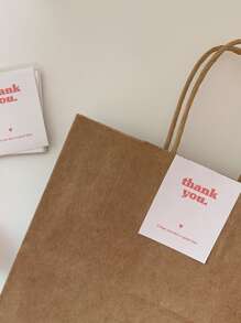 5 张，30 张/张 5x6 厘米简约矩形感谢贴纸，适用于礼品包装装饰、学校用品、返校 - 紅白色 - 查看 4