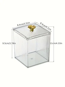 1 Hộp Sắp Xếp Trang Điểm Trong Suốt Có Ngăn Kéo Chống Bụi Để Bảo Quản Mỹ Phẩm Và Tủ Để Bàn - trắng - Xem 8