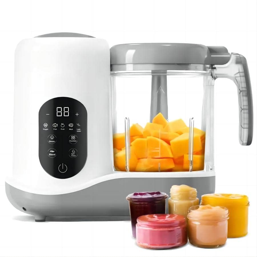 Professional 3 In 1 Food Maker Mixer Blender Electric Auto Cooking & Grinding Touch Screen Control With Self Cleans 400ml - Grey - View 1