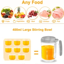 Professional 3 In 1 Food Maker Mixer Blender Electric Auto Cooking & Grinding Touch Screen Control With Self Cleans 400ml - Grey - View 4