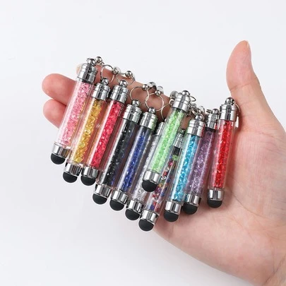 cristal Lápiz óptico para pantalla táctil : a prueba de polvo Enchufe , mini capacitivo Pluma para teléfonos móviles , , oficina dibujo con corte - bala diseño , fácil a llevar - de color al azar