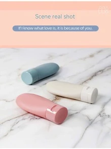 3pcs Travel Silicone Cosmetic Toiletry Bottles Set, Including Refillable Bottles For Shampoo, Lotion, Facial Cleanser, Shower Gel, Empty Squeeze Containers