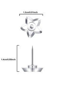 50入組透明星形別針,畫板用大頭針 - 無色 - 查看 6