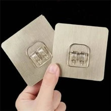 Self-Adhesive Damage-Free Hooks, Damage-Free Stickers For Various Shelves, Iron Rack, Hair Dryer Wall Mount, Bathroom Rack Claw Damage-Free Hooks, Heavy Duty Adhesive Pads No-Drill