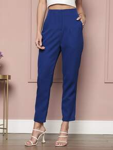 Women Pants - 寶藍色 - 查看 2