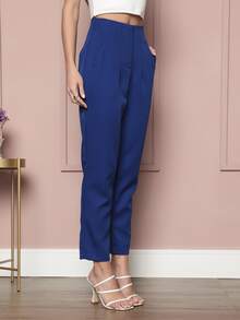 Women Pants - 寶藍色 - 查看 4
