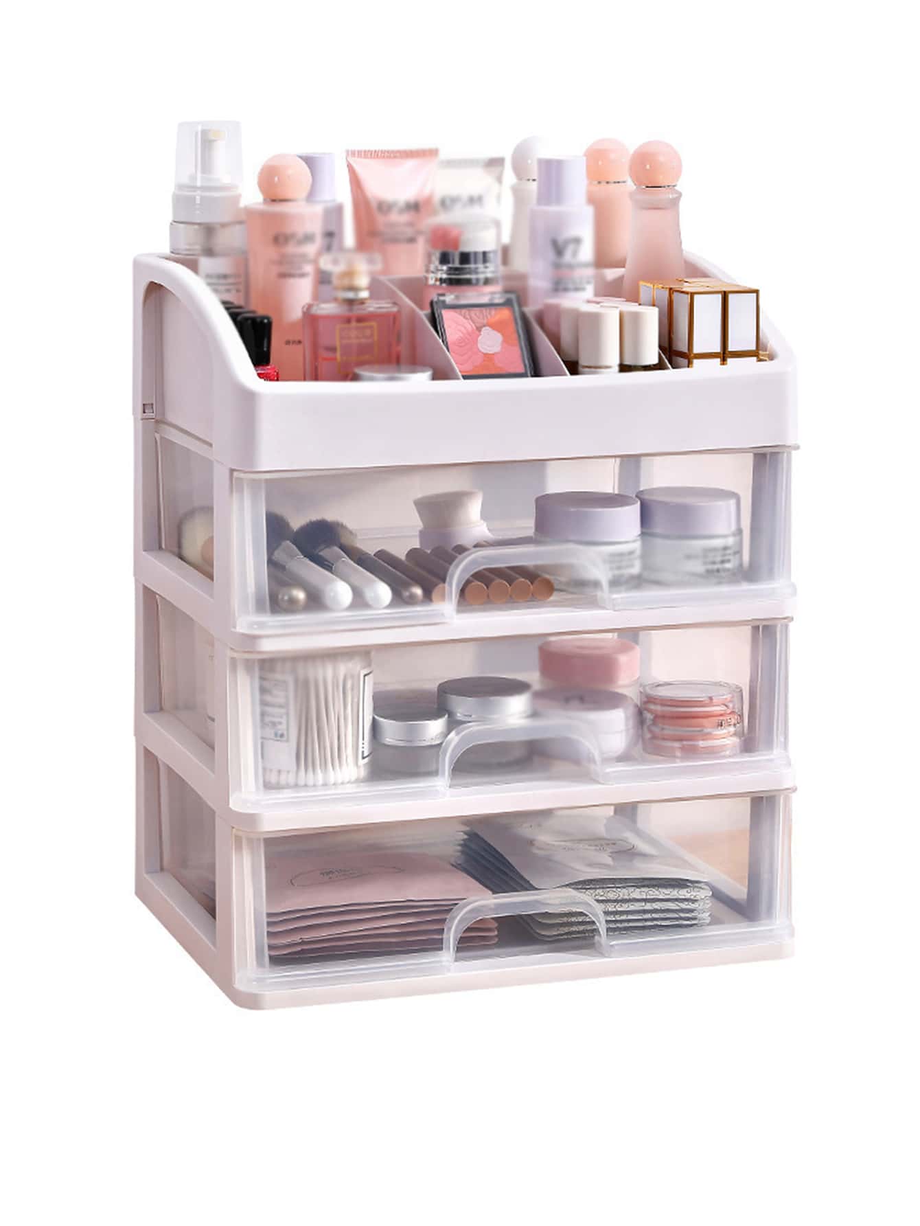 1 pezzo Scaffale di stoccaggio multistrato di tipo cassetto per strumenti cosmetici, forniture per arte di unghie, rossetti e altri piccoli articoli di uso quotidiano, regalo per San Valentino, ritorno a scuola, decorazione della stanza