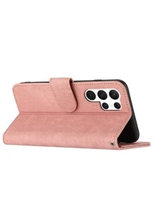 Magnetic Wallet Phone Case PU Compatible With iPhone15/15Plus/15Pro/15Promax - Rose Gold - View 3