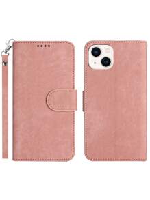 Magnetic Wallet Phone Case PU Compatible With iPhone15/15Plus/15Pro/15Promax - Rose Gold - View 6