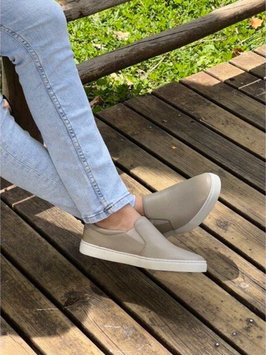 Men Sneakers - Màu be - Xem 1